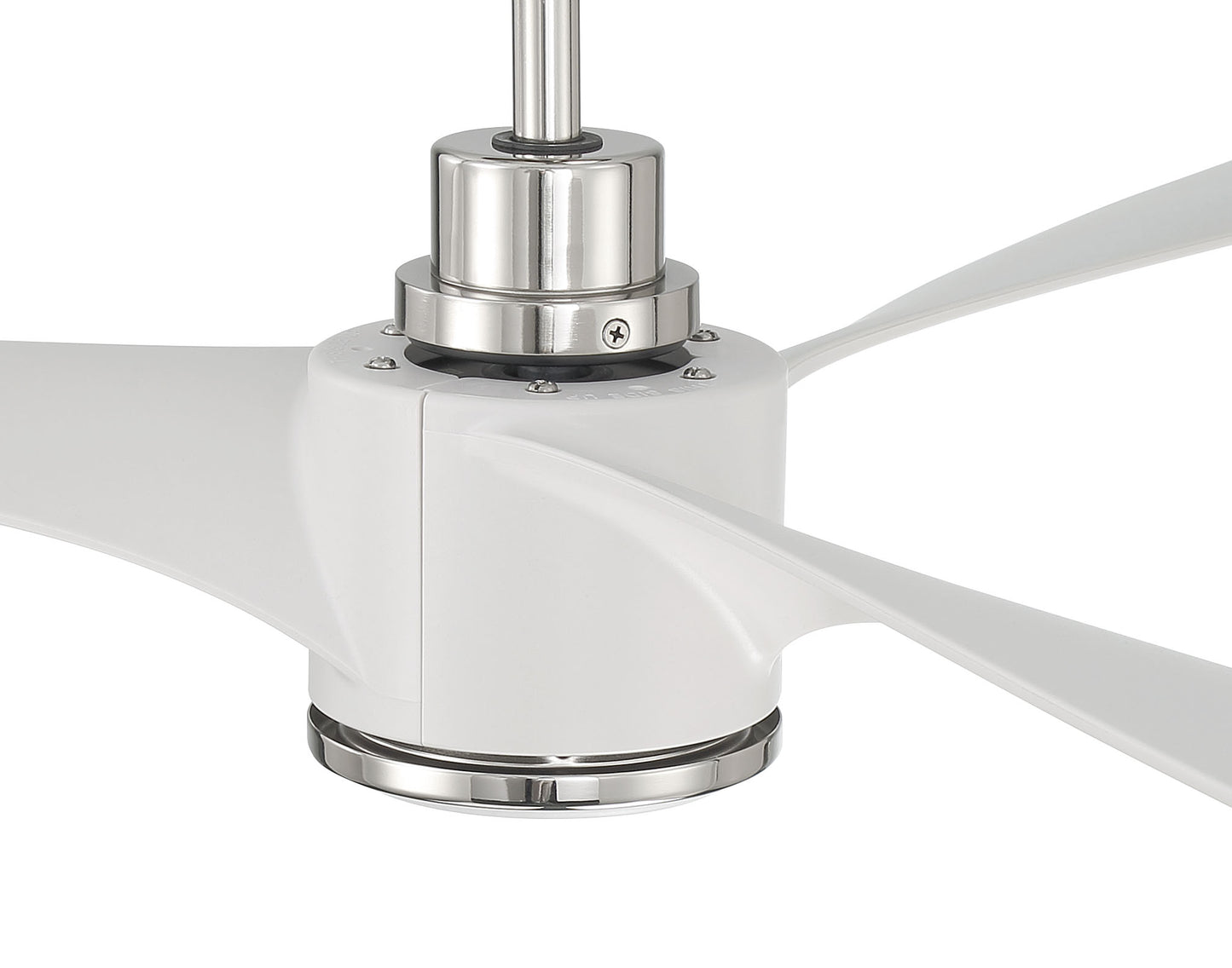 PHB60WPLN3-NWF - Phoebe 60" Indoor Ceiling Fan without Wifi 60" 3 Blade Ceiling Fan with Light Kit - White / Polished Nickel