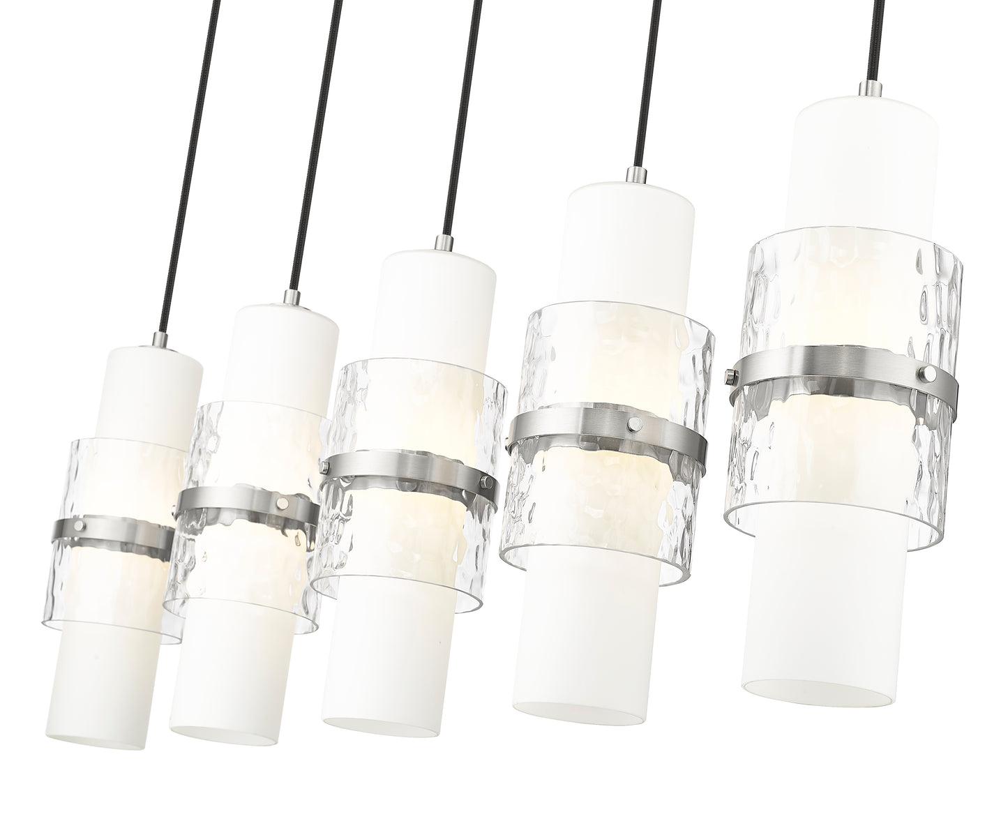 1946P-5L-BN - Cayden 5 Light Linear 42" Chandelier - Brushed Nickel