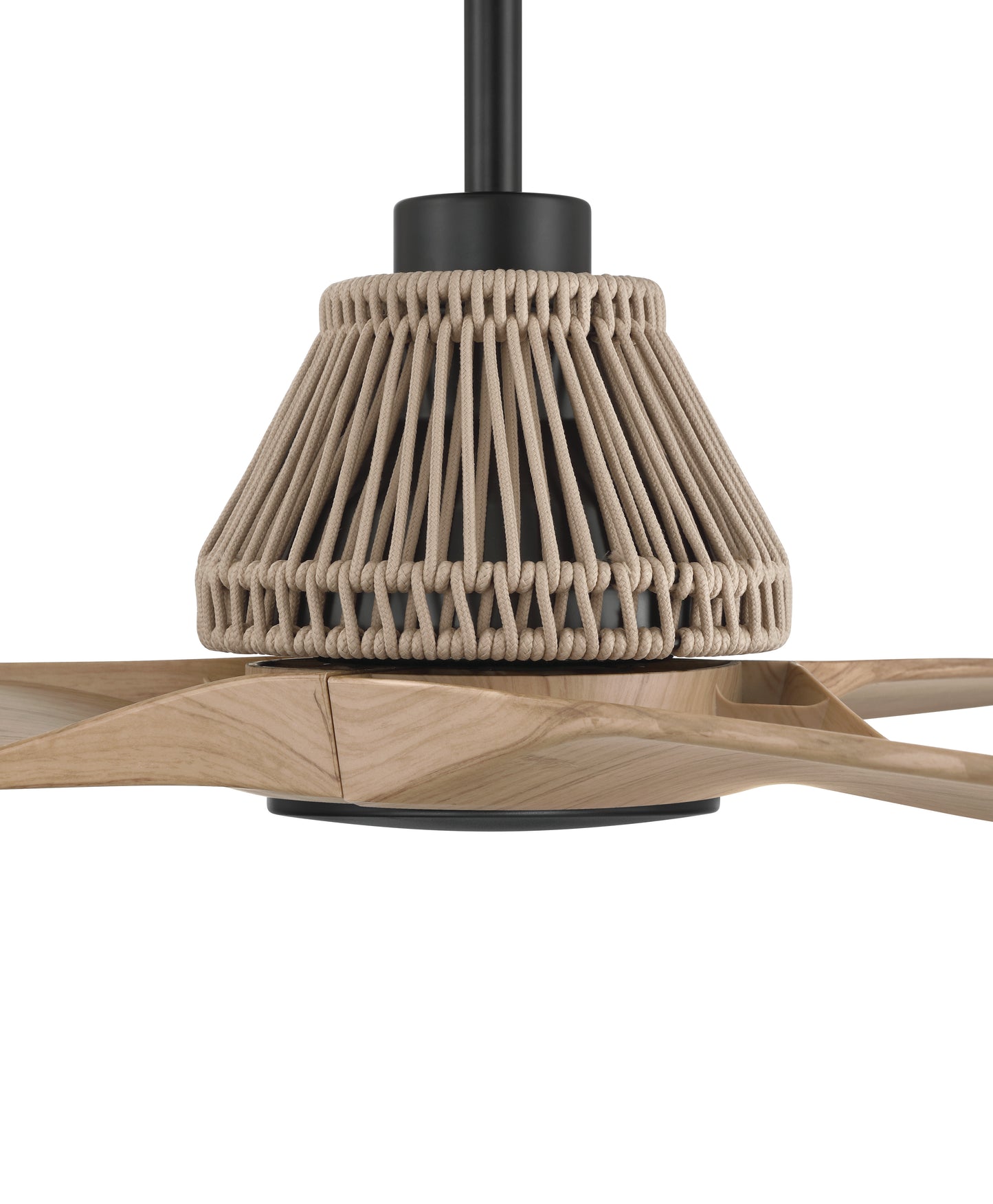 SEA56FB3 - Sea Scape 56" 3 Blade Indoor Outdoor Ceiling Fan with Light Kit - Flat Black