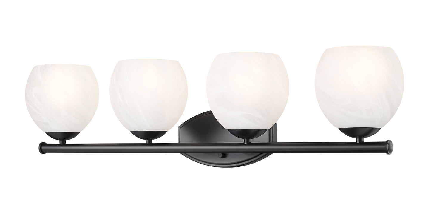 1963-4V-MB - Colette 4 Light 32" Vanity - Matte Black