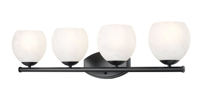 1963-4V-MB - Colette 4 Light 32" Vanity - Matte Black