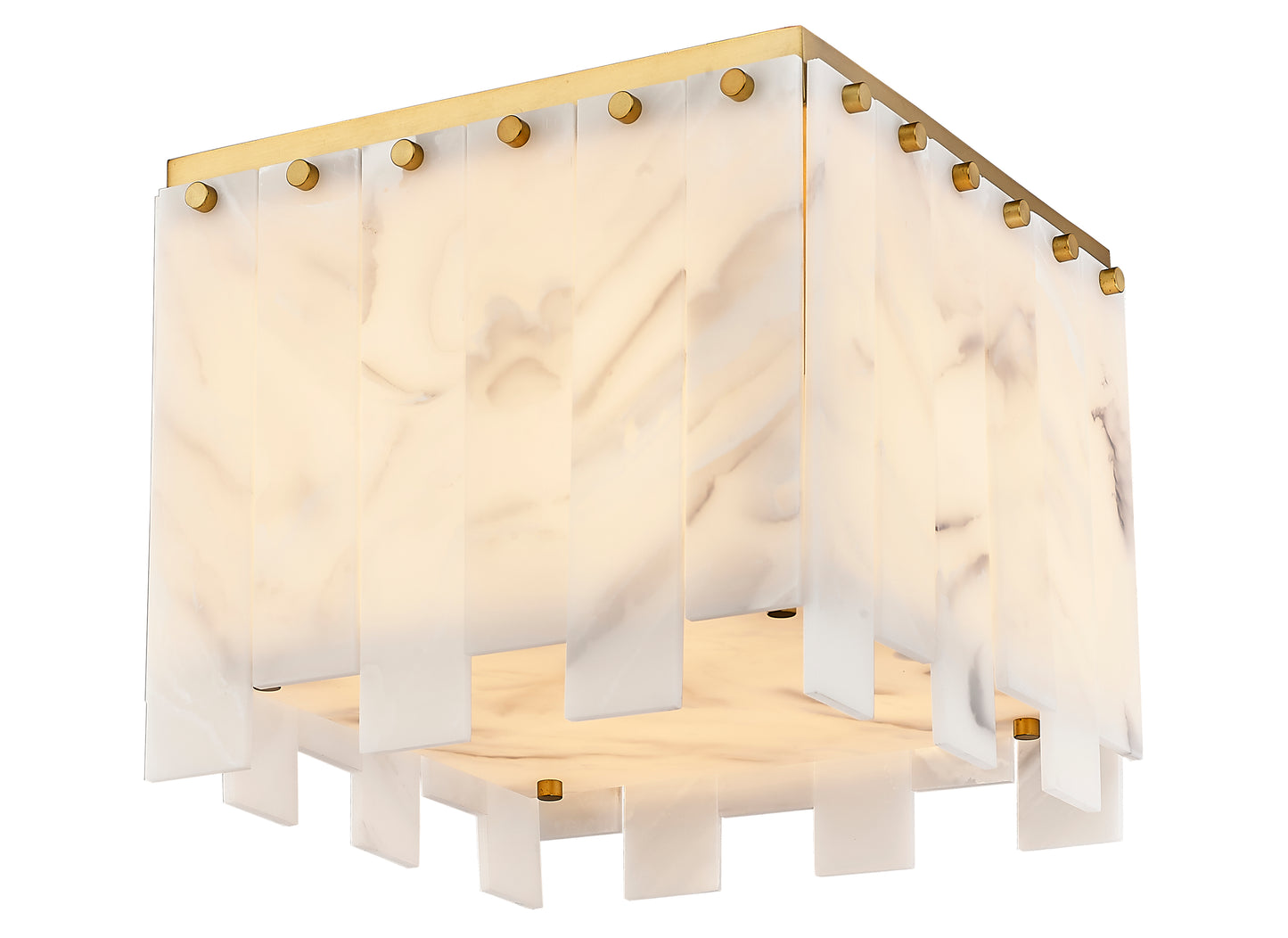 345F13-RB - Viviana 4 Light Flush 13" Mount - Rubbed Brass