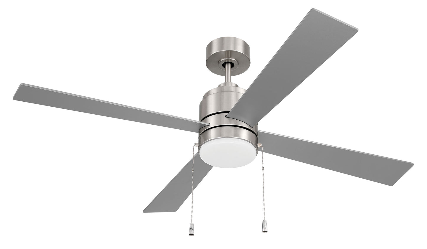 MCY52BNK4-PC - McCoy 52 4 Blade with Pull Chains 52" 4 Blade Ceiling Fan with Light Kit - Brushed Nickel
