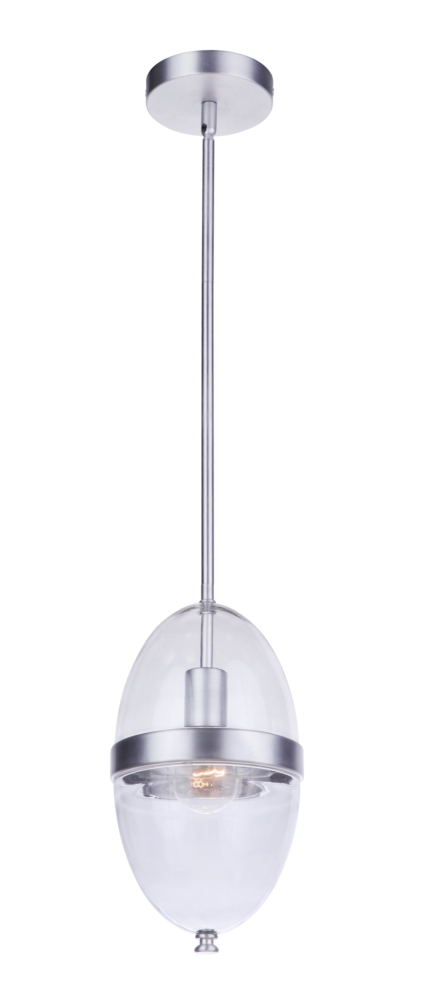 ZA3511-SA - Sivo 1 Light 6.75" Wide Outdoor Pendant - Satin Aluminum