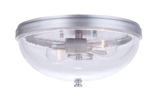 ZA3537-SA - Sivo 2 Light 13" Wide Flush Mount - Satin Aluminum