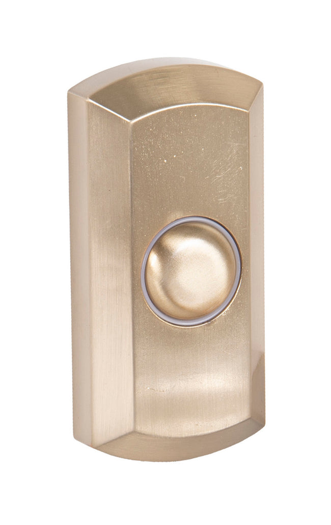 PB5012-SB - Push Button-Surface Mount 1 Light 1.71" Wide Chime Button - Satin Brass