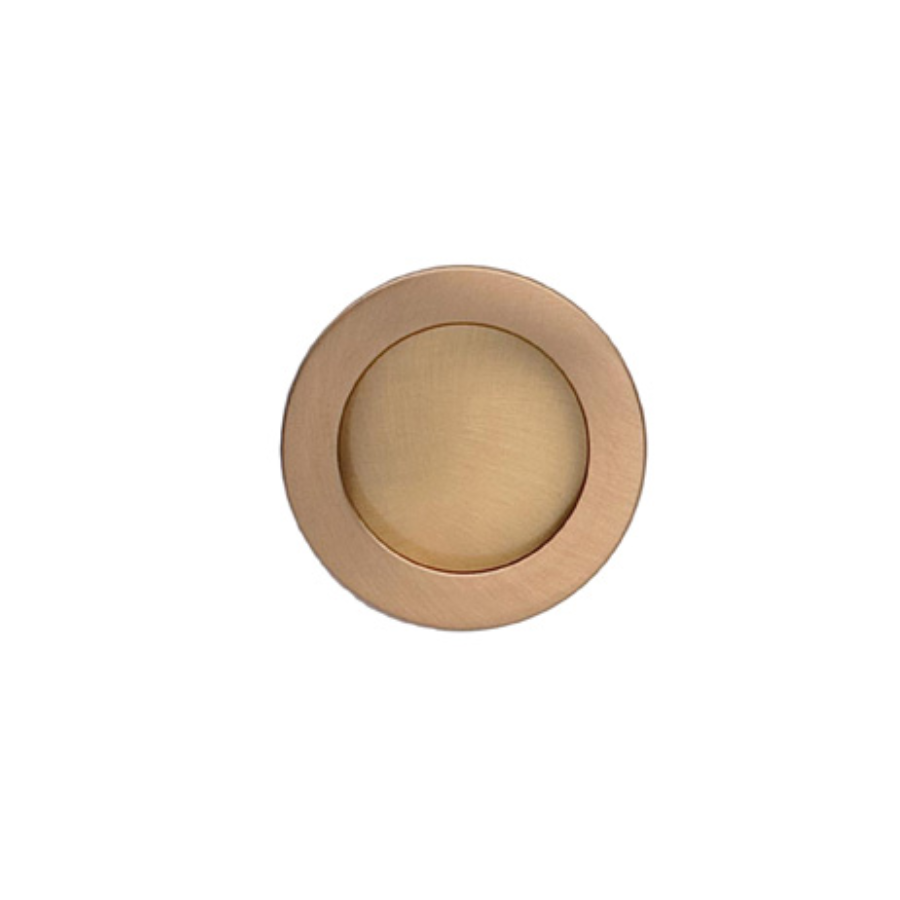 9595/50.US4 - Solid Brass - 2" Round Sliding Door Pull - Satin Brass