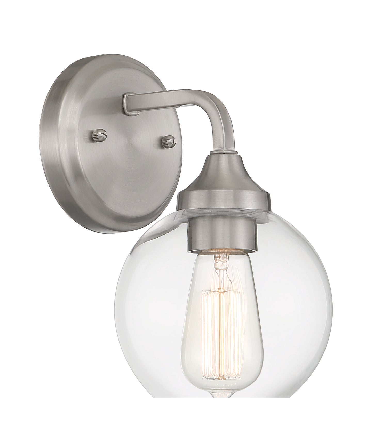 56201-BNK - Glenda 1 Light 9.75" High Wall Sconce - Brushed Nickel
