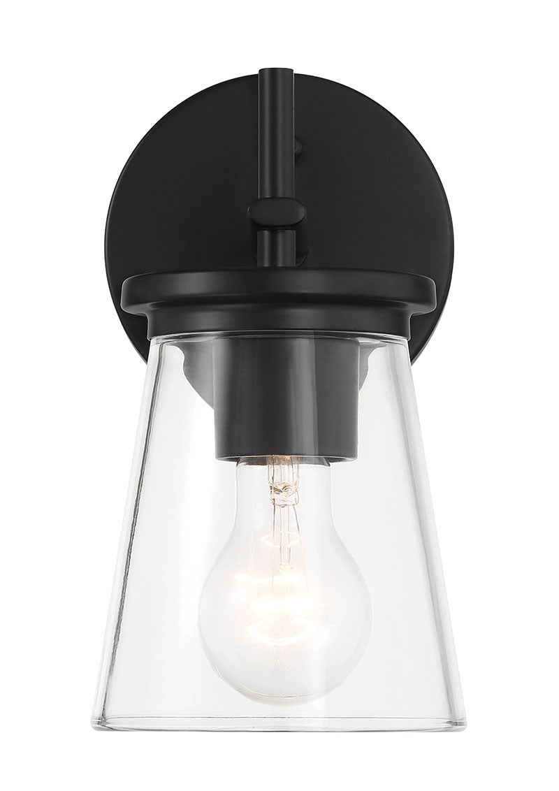 60401-FB - Connell 1 Light 9.38" High Wall Sconce - Flat Black