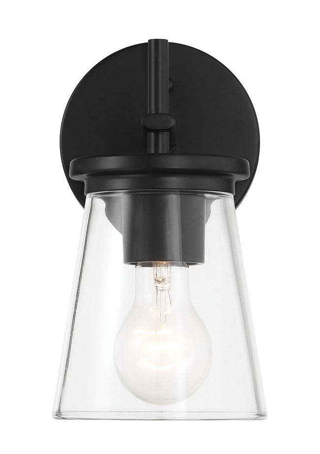 60401-FB - Connell 1 Light 9.38" High Wall Sconce - Flat Black