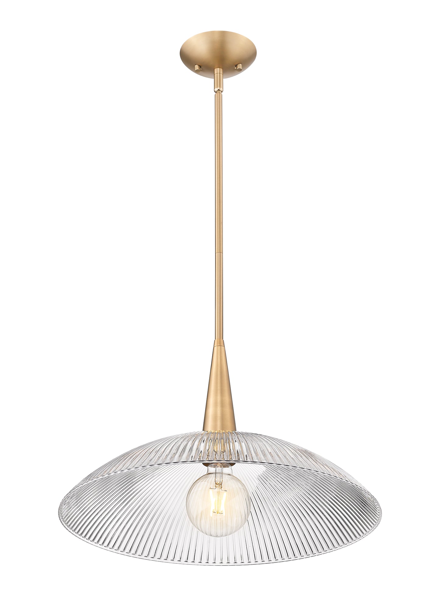 3051P18-MGLD - Lunelle 1 Light 18" Pendant - Modern Gold