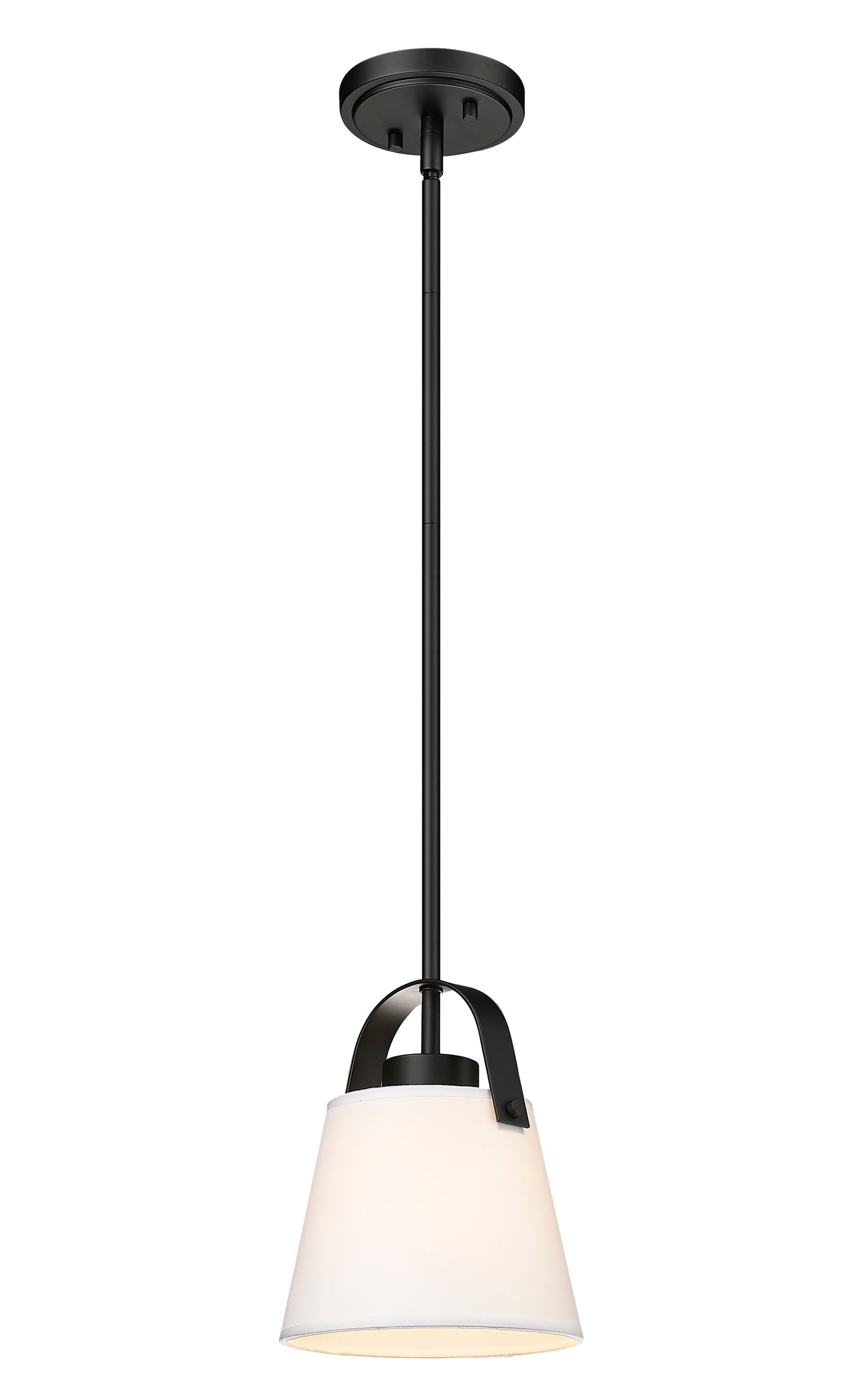 743P8-MB - Z-Studio 1 Light 8" Pendant - Matte Black