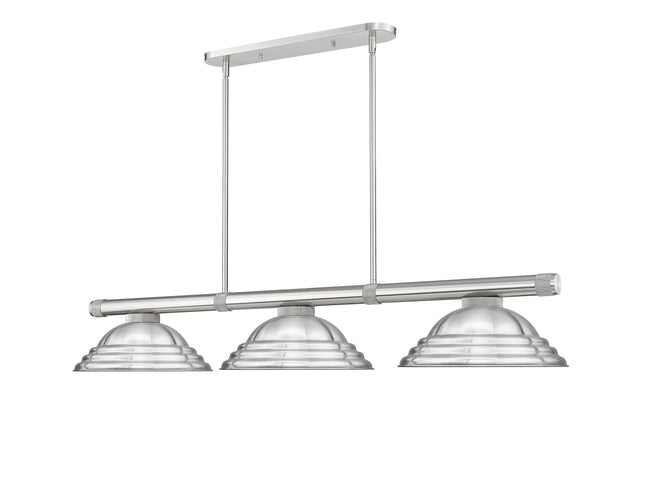 3050-3BN-SBN - Vanguard 3 Light 59" Billiard - Brushed Nickel
