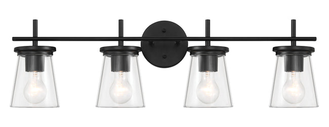 60404-FB - Connell 4 Light 30" Wide Vanity Light - Flat Black