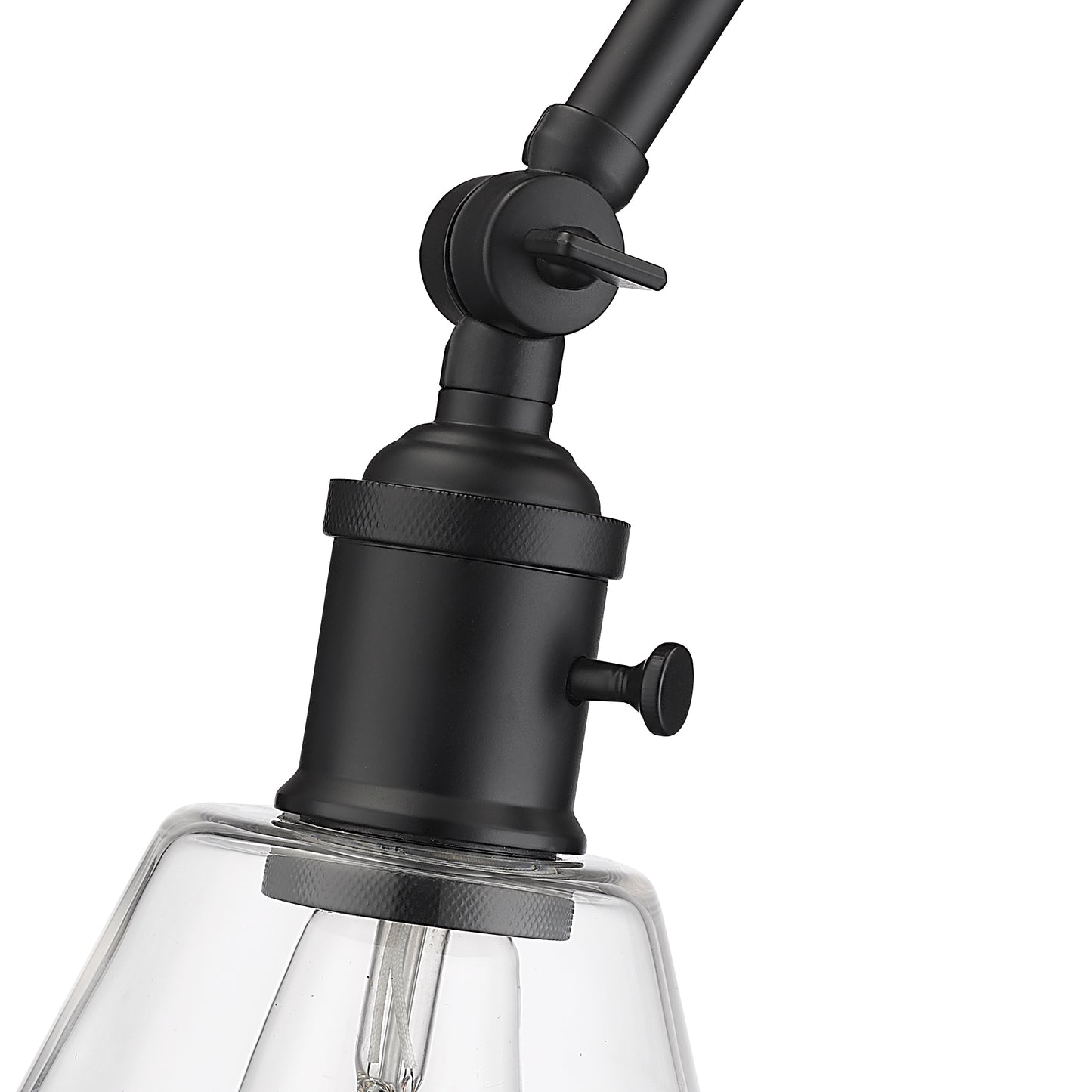 348S-MB - Gayson 1 Light Wall 8" Sconce - Matte Black