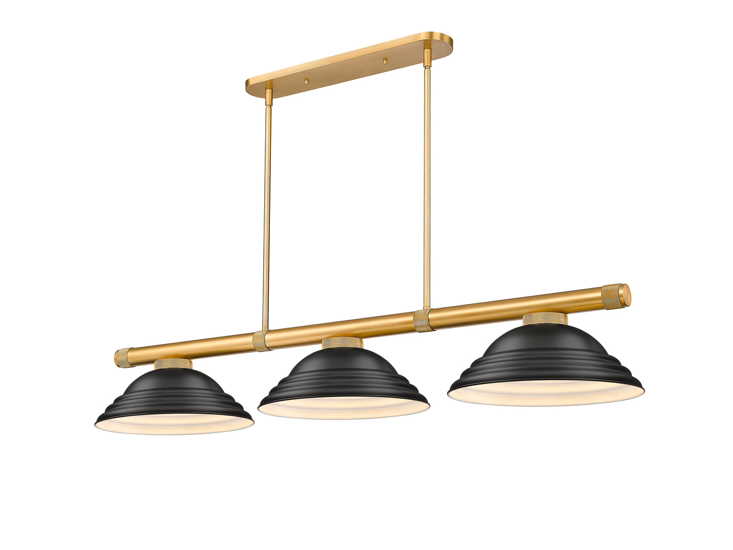 3050-3RB-SMB - Vanguard 3 Light 59" Billiard - Rubbed Brass