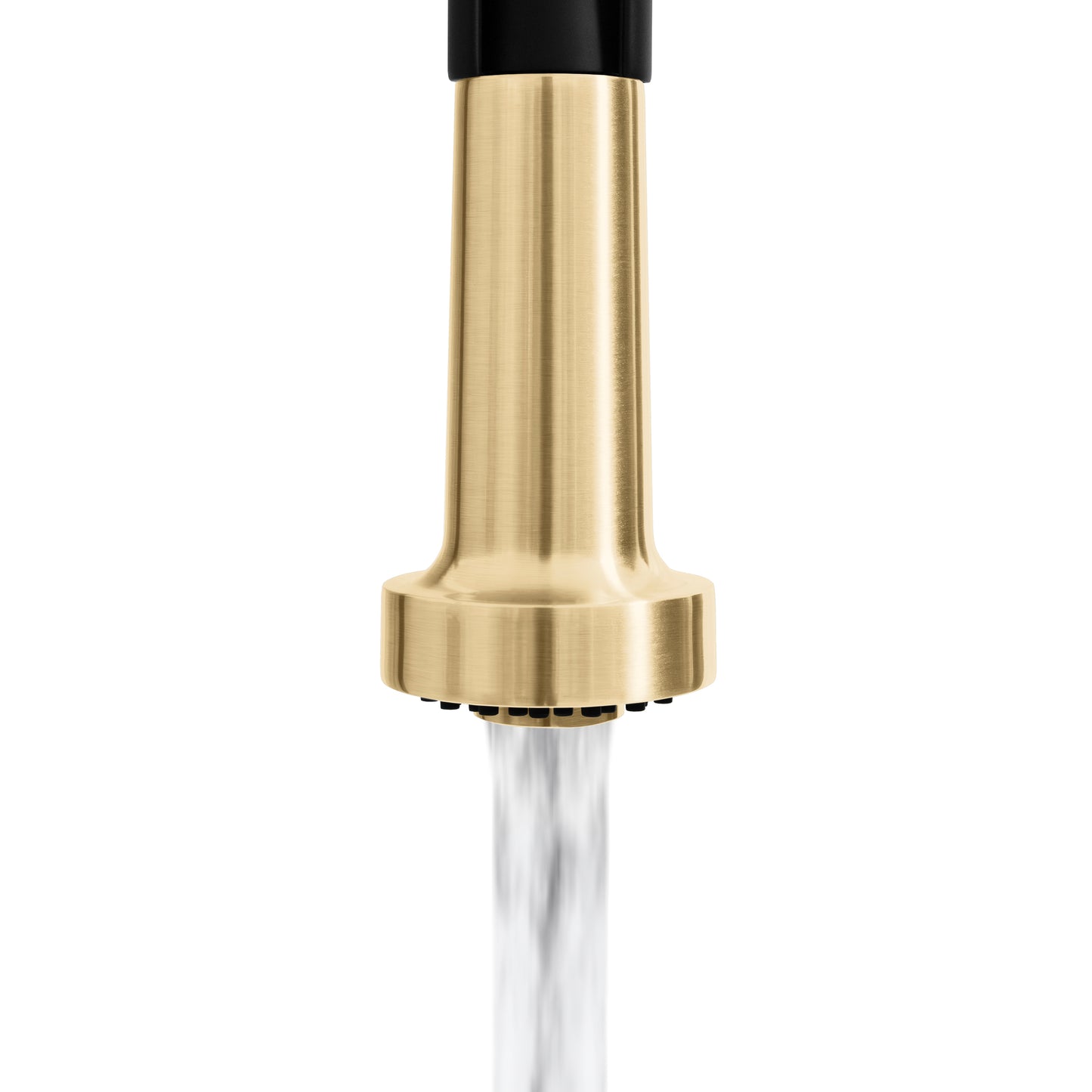 APL-KF-ZMBCB - Autograph Edition Apollo Pull Down Spring Single Handle Kitchen Faucet in Matte Black and Champagne Bronze