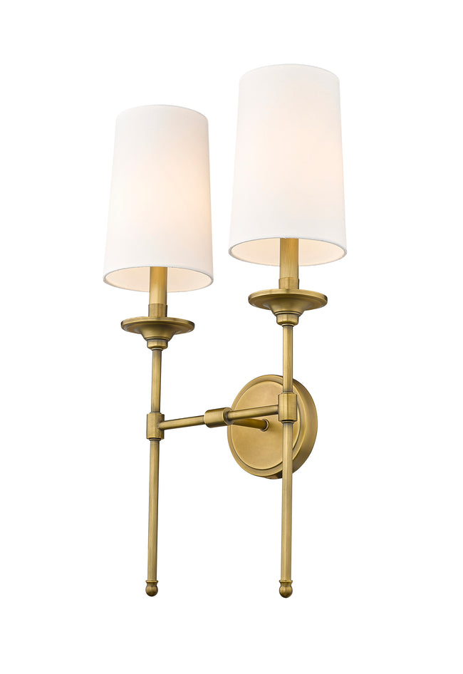3033-2S-RB - Emily 2 Light Wall 24" Sconce - Rubbed Brass