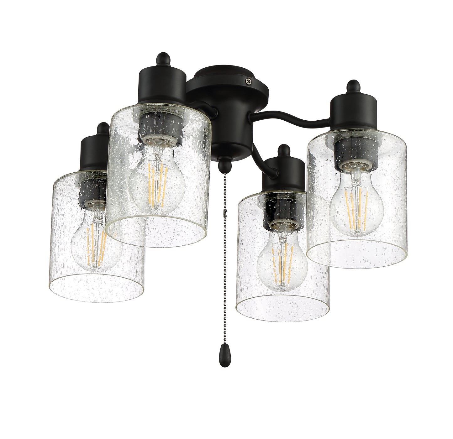 LK403107-FB-LED - 4 Light Universal Energy Star Light Kit in Flat Black