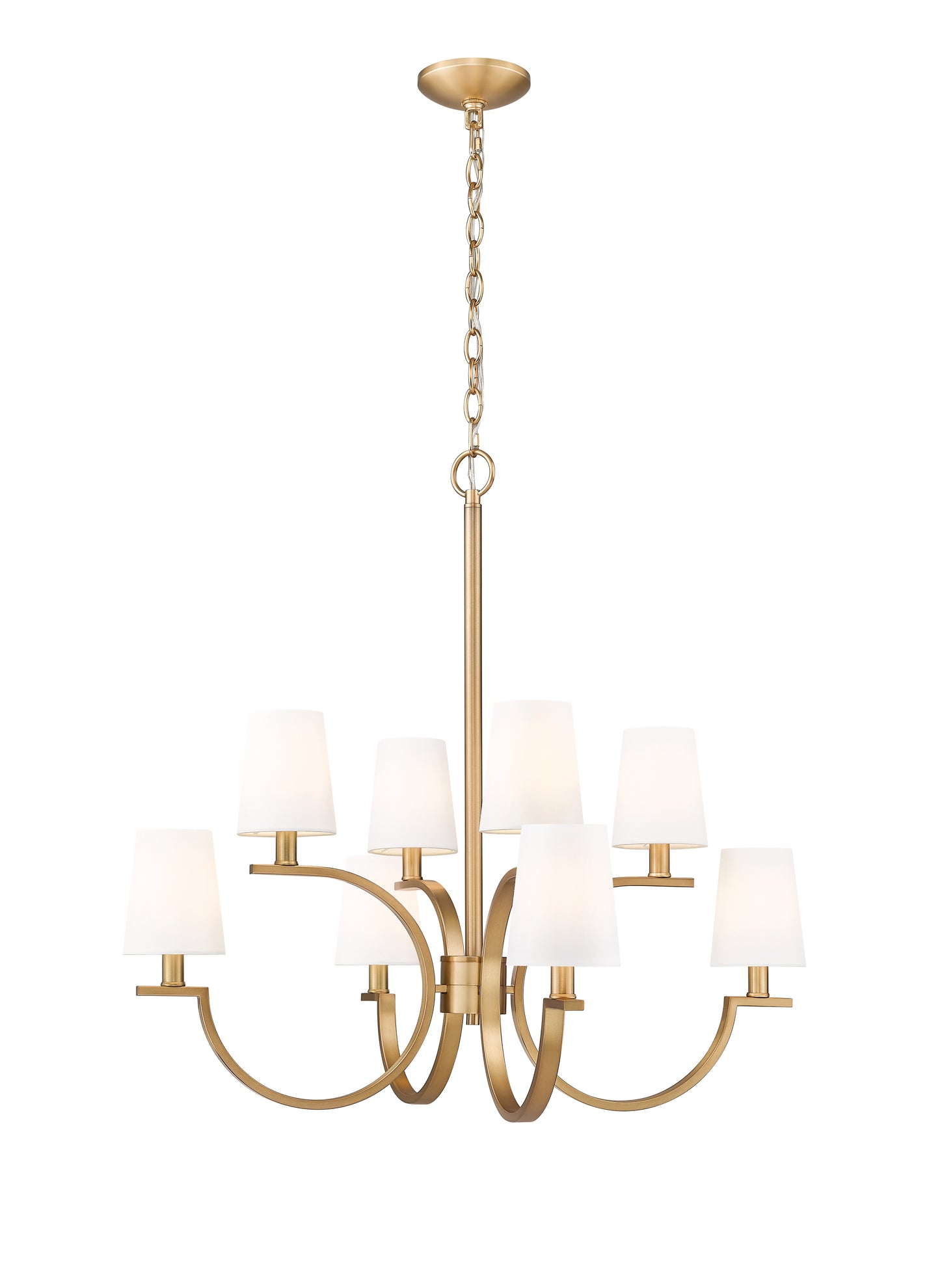 2016-8MGLD - Cordelia 8 Light 29" Chandelier - Modern Gold