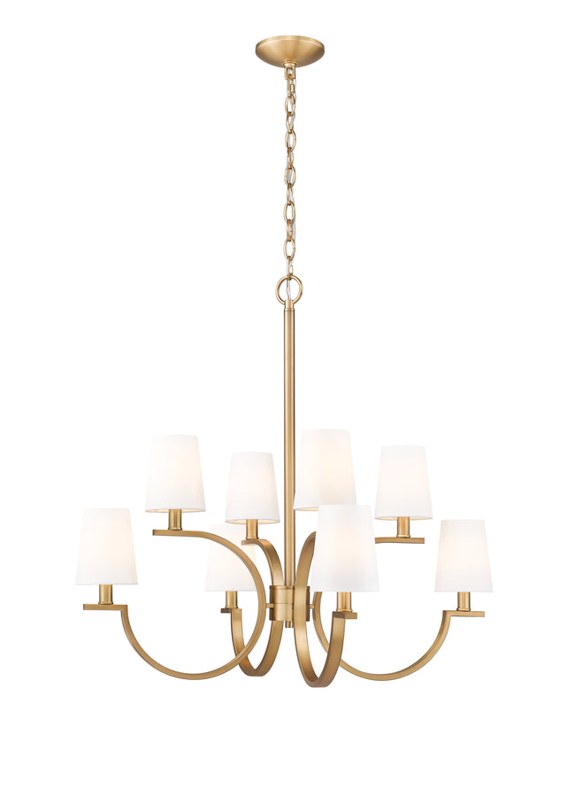 2016-8MGLD - Cordelia 8 Light 29" Chandelier - Modern Gold