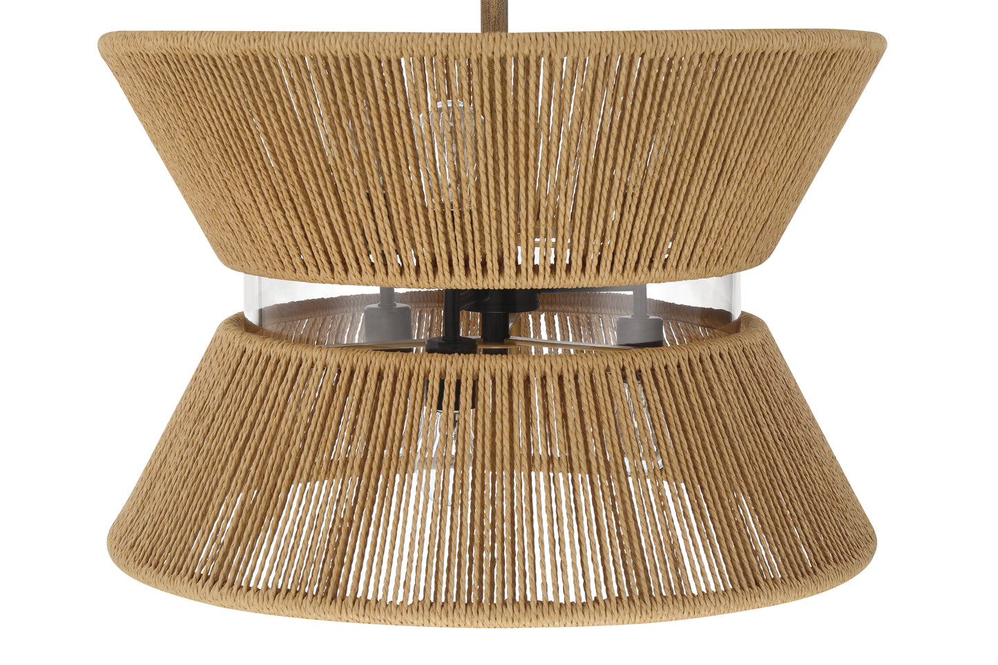 58596-FBWAL - Serena 6 Light 24" Wide Pendant - Flat Black / Walnut