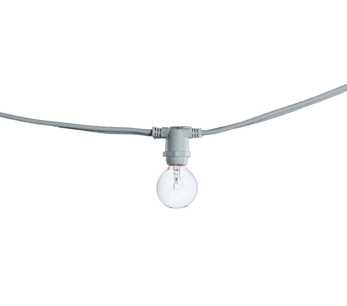 301010 - 25' STRING LIGHT 15 SOCKETS KIT WHITE W/10 Watt G12 WHITE E12 LAMPS