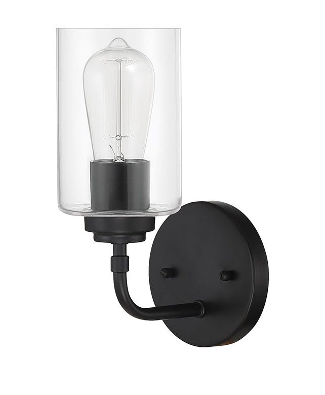 56001-FB - Stowe 1 Light 10.75" High Wall Sconce - Flat Black