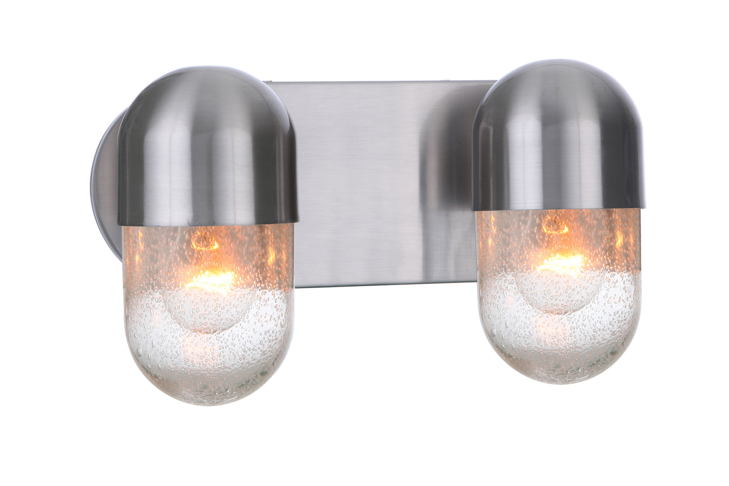 55002-BNK - Pill 2 Light 13.75" Wide Vanity Light - Brushed Nickel