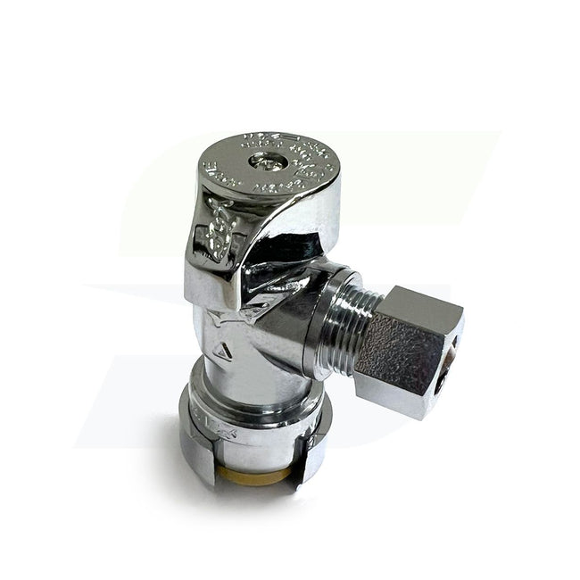 23036-0000LF - 1/2" SharkBite x 3/8" Compression Brass Angle Stop Lead Free