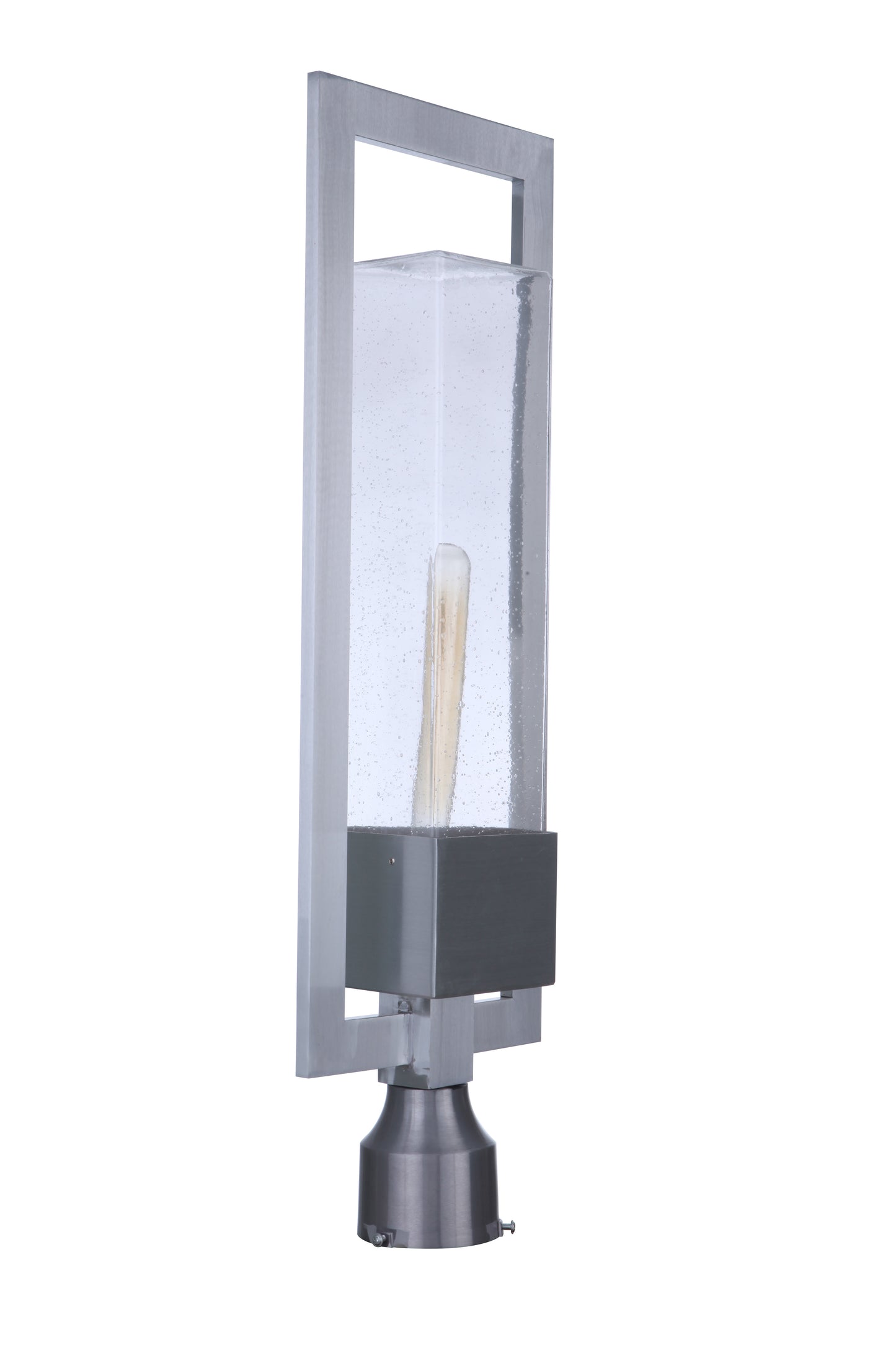 ZA4025-SA - Perimeter 1 Light 25" High Post Mount - Satin Aluminum
