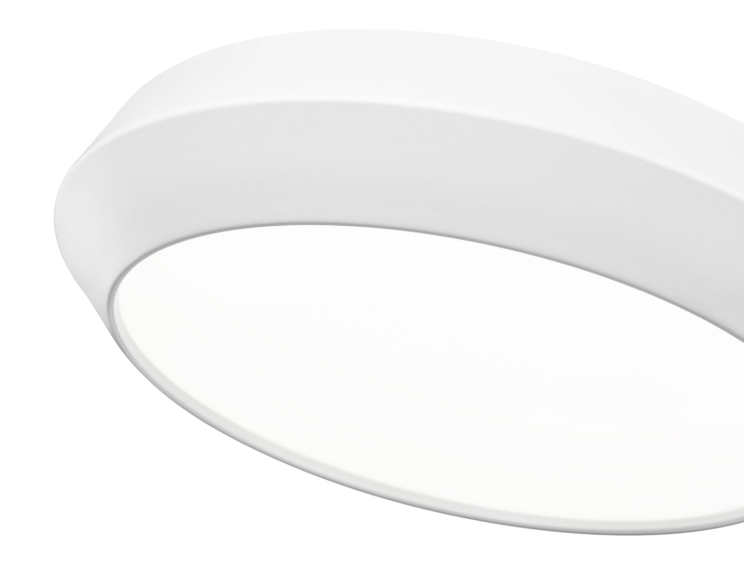 7701F16-MW-LED - Quasars 1 Light Flush 16" Mount - Matte White