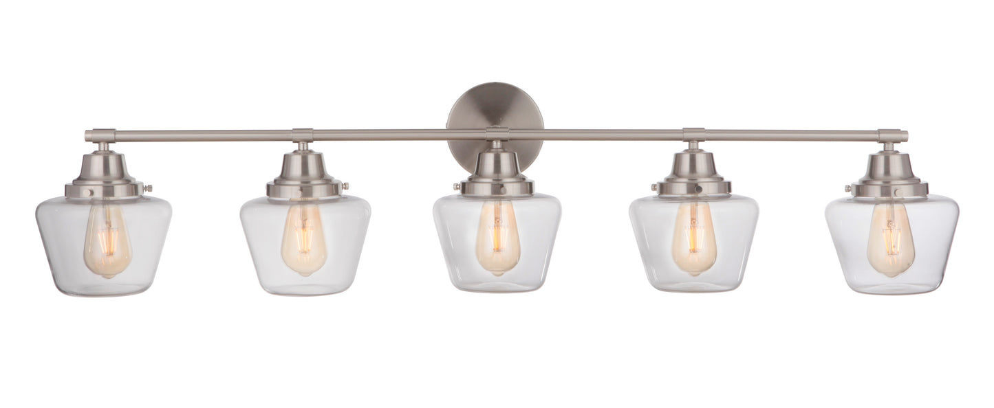 19548BNK5 - Essex 5 Light 48" Wide Vanity Light - Brushed Nickel
