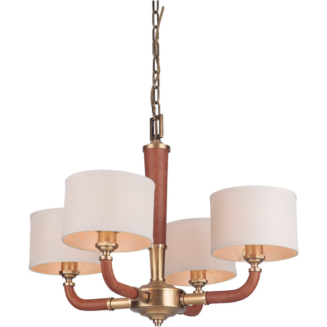 48124-VB - Huxley 4 Light 28" Wide Chandelier - Vintage Brass