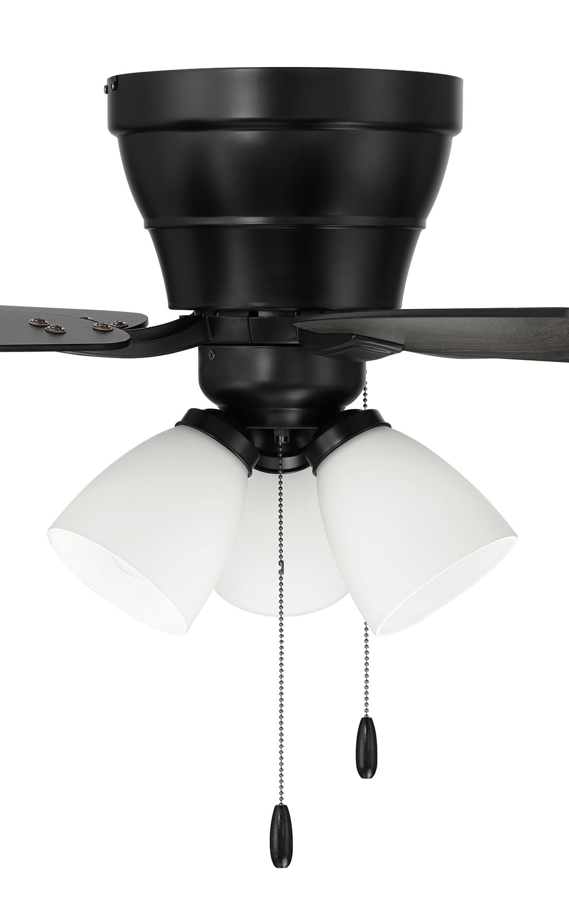 WHL52FB5C3 - Wheeler 52 3-Light 52" 5 Blade Ceiling Fan with Light Kit - Flat Black