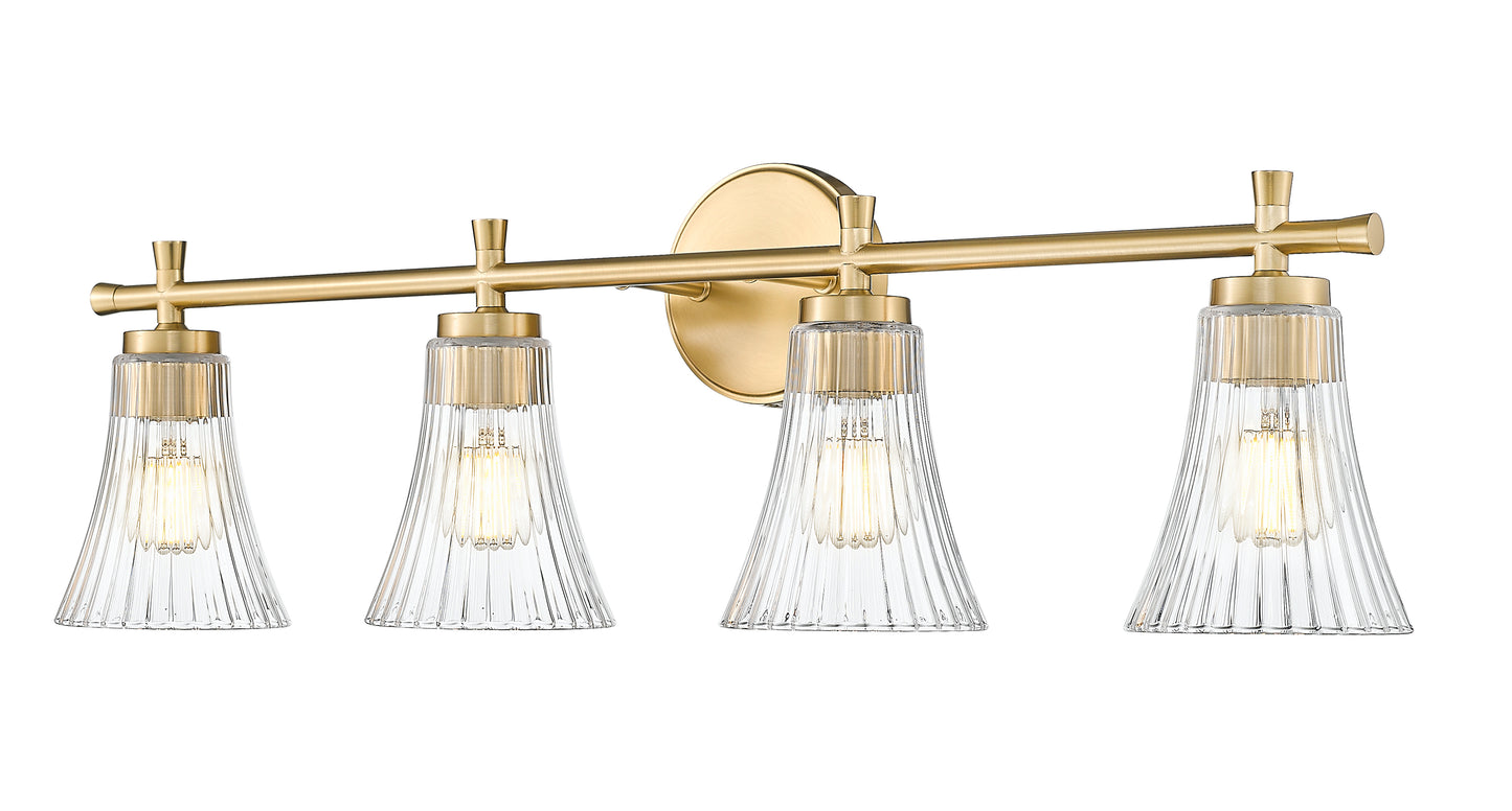7519-4V-MGLD - Belle 4 Light 32" Vanity - Modern Gold