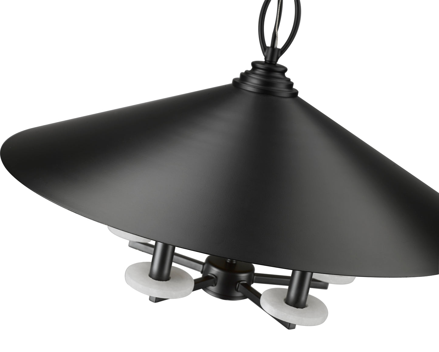 1953-22MB - Rialto 5 Light 22" Pendant - Matte Black