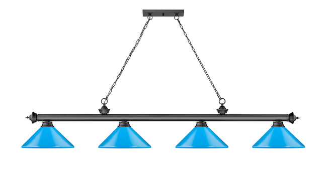 2306-4BP-MEB - Cordon 4 Light 82" Billiard - Bronze Plate