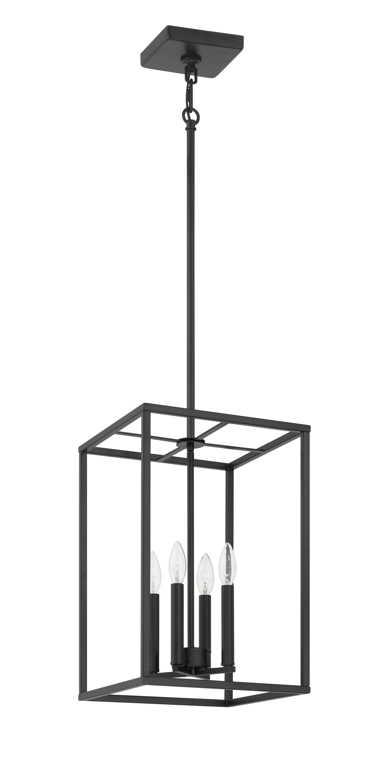 60635-FB - Signature Foyer 4 Light 12" Wide Foyer Light - Flat Black