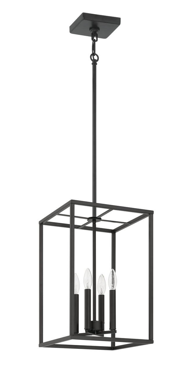 60635-FB - Signature Foyer 4 Light 12" Wide Foyer Light - Flat Black