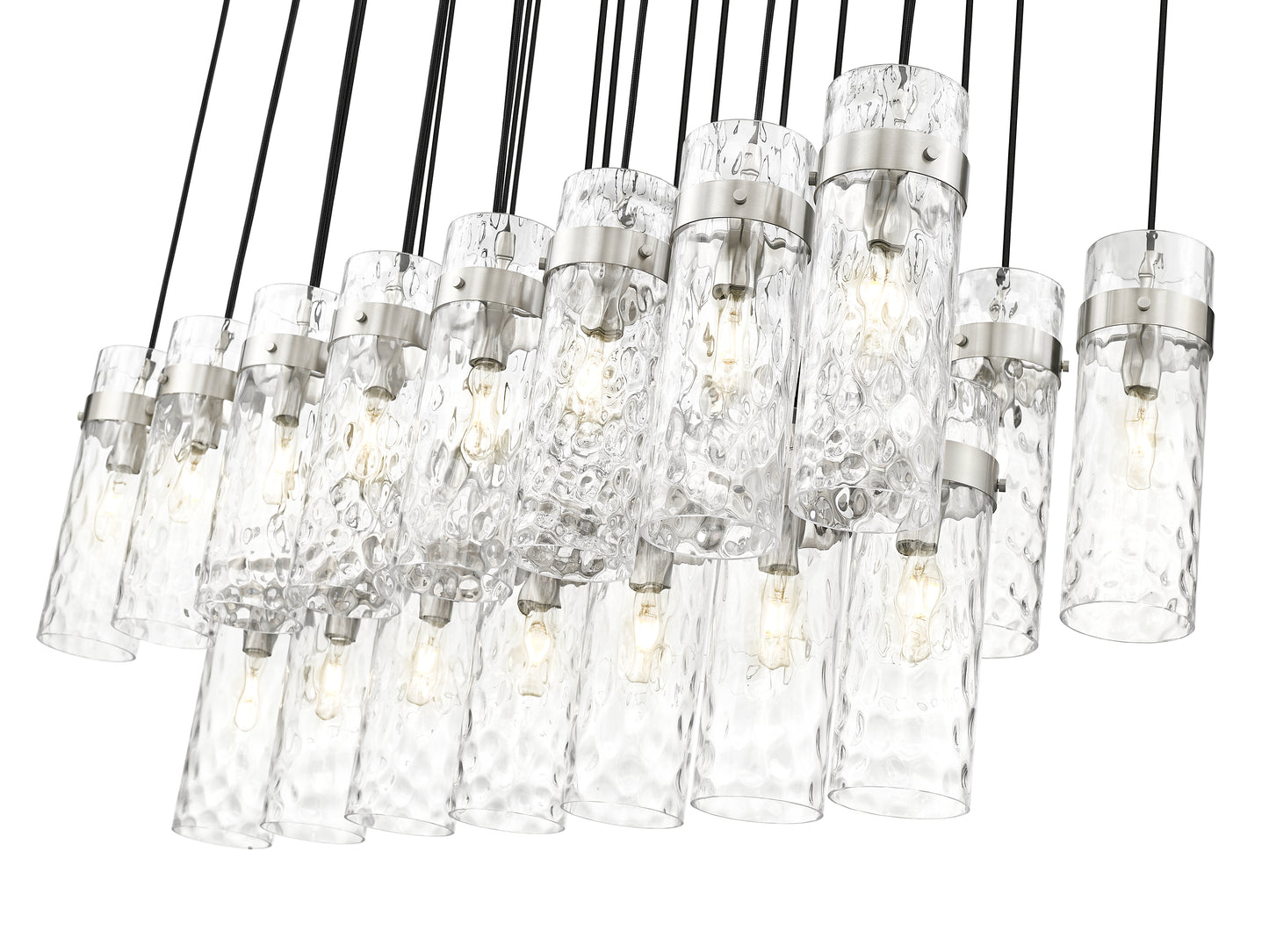 7002P5-23L-BN - Fontaine 23 Light Linear 54" Chandelier - Brushed Nickel