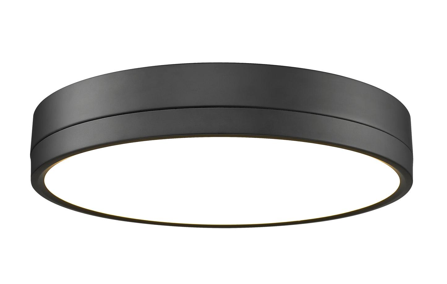 1006F16-MB-LED - Algar 1 Light Flush 16" Mount - Matte Black