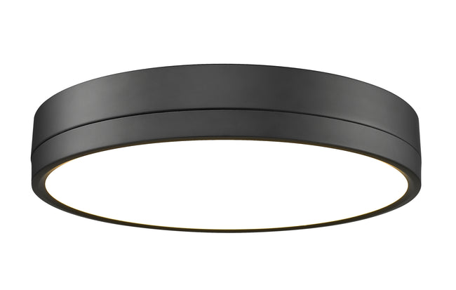 1006F16-MB-LED - Algar 1 Light Flush 16" Mount - Matte Black