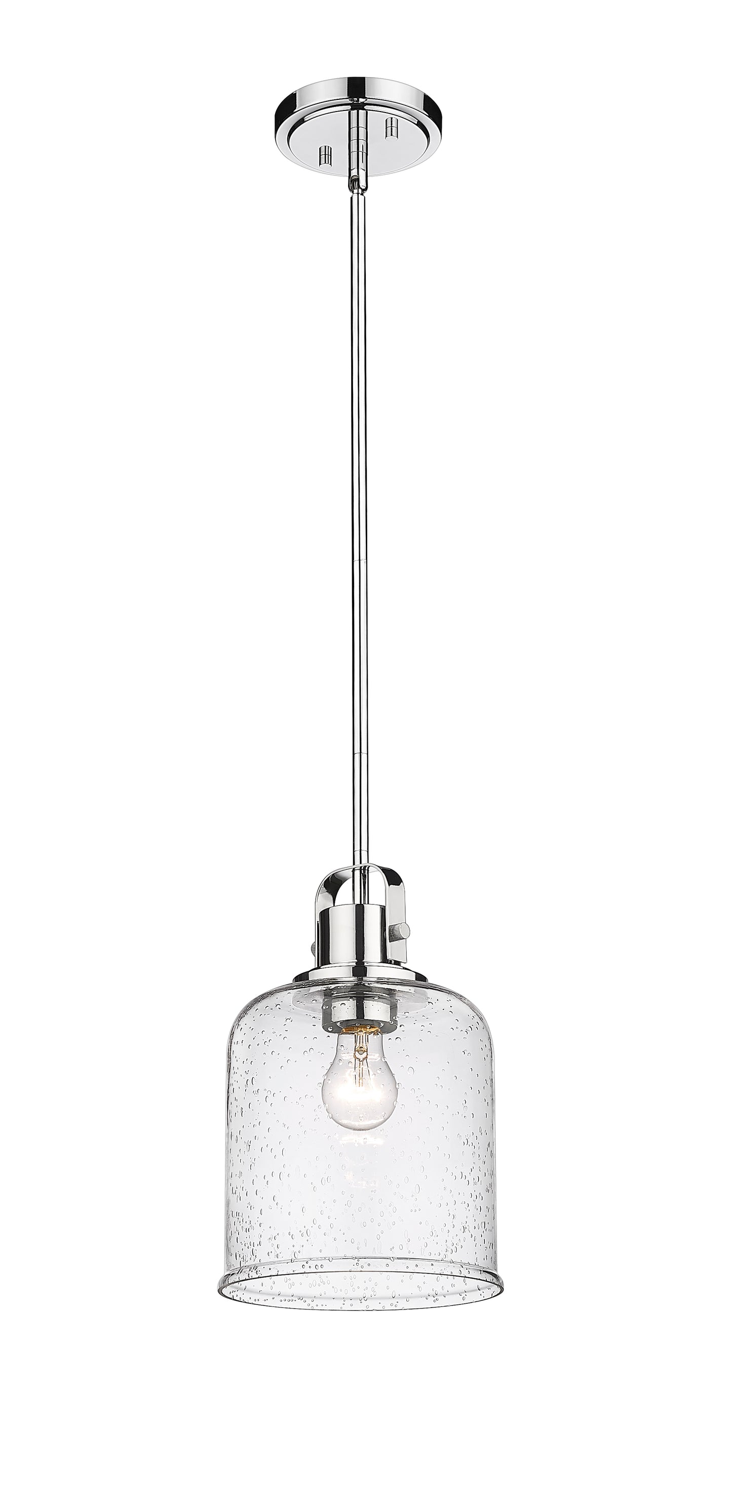 340P8-CH - Kinsley 1 Light 8" Pendant - Chrome