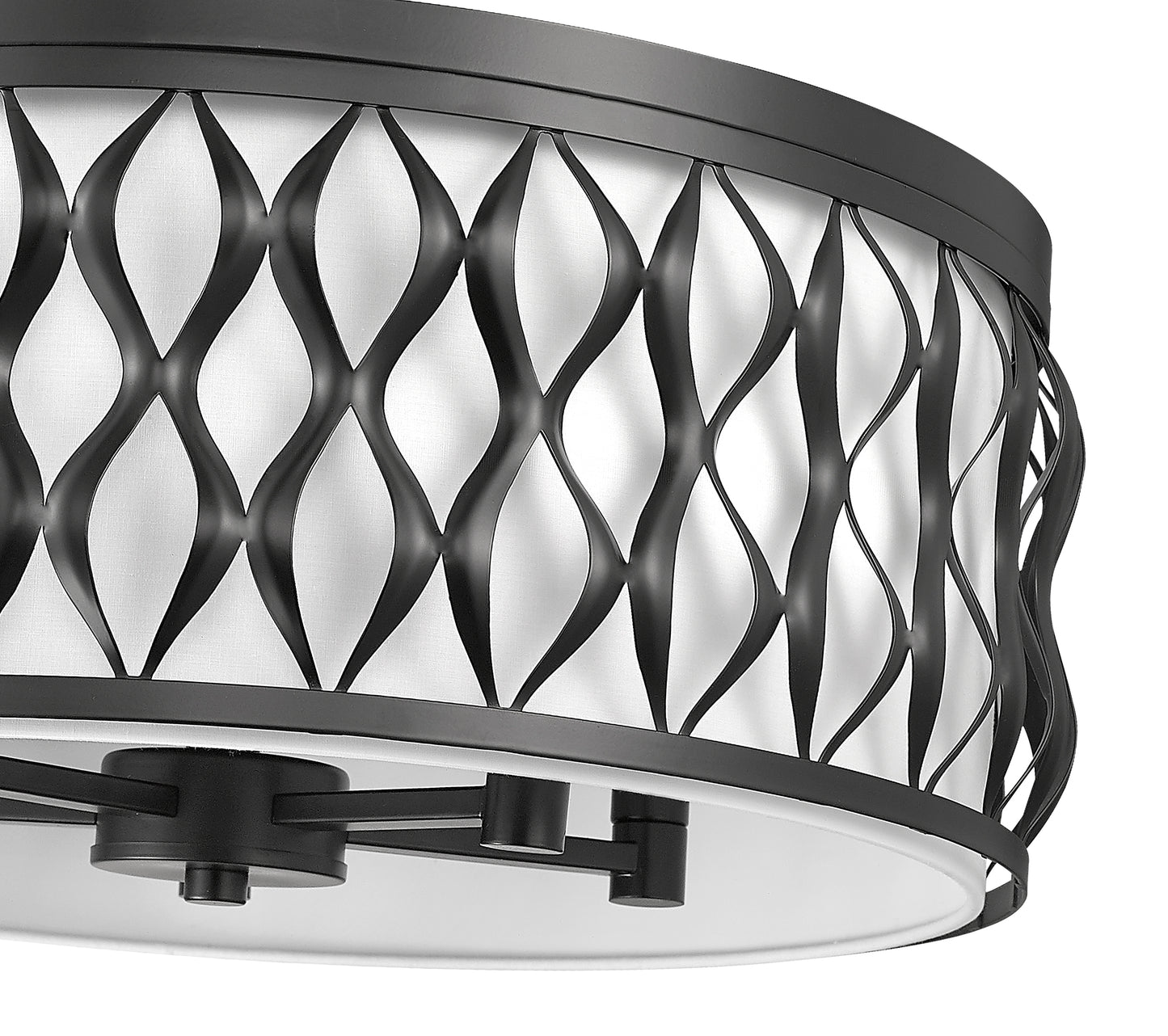 1948F20-MB - Harden 5 Light Flush 20" mount - Matte Black