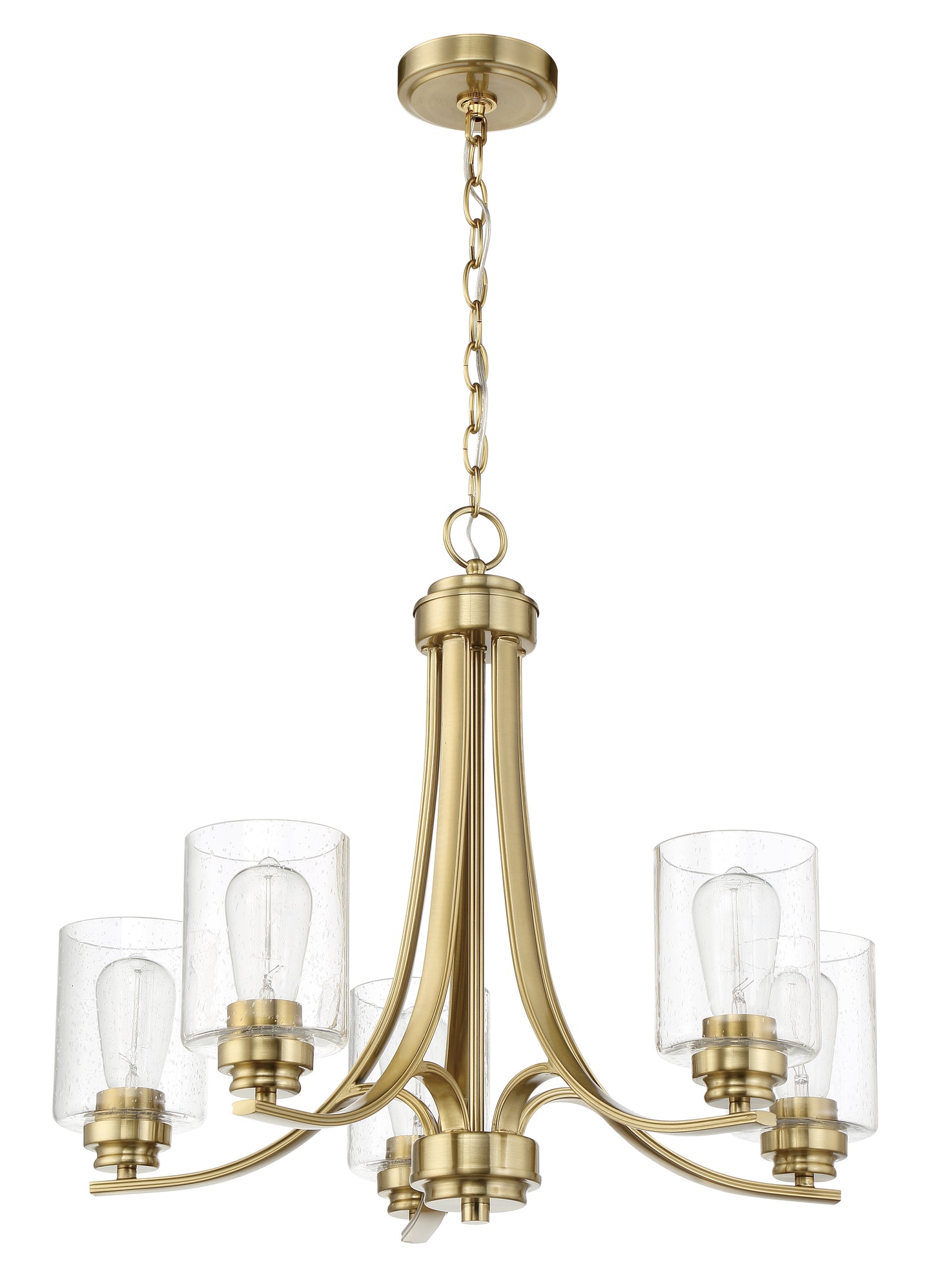 50525-SB - Bolden 5 Light 24" Wide Chandelier - Satin Brass