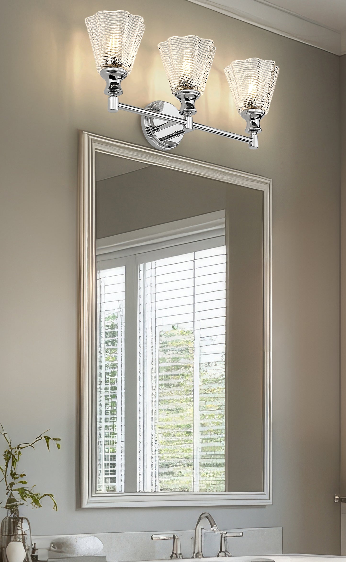 7704-3V-CH - Auden 3 Light 24" Vanity - Chrome