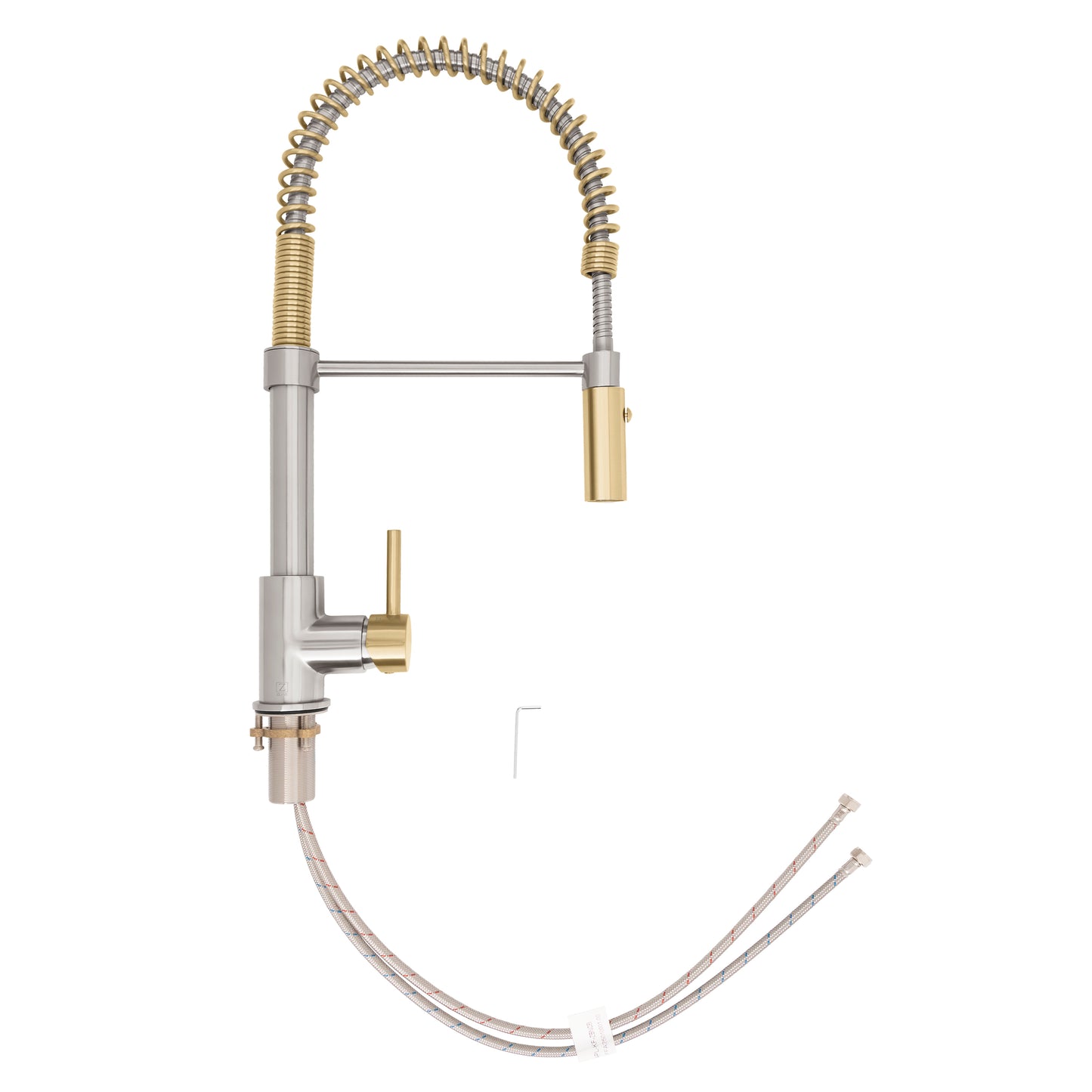 SRA-KF-ZBNCB - Autograph Edition Sierra Pull Down Spring Single Handle Kitchen Faucet in Brushed Nickel and Champagne Bronze