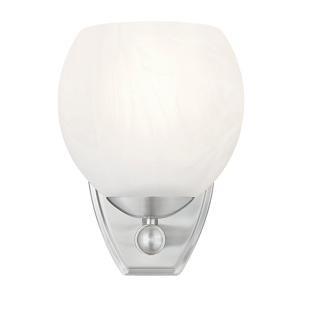 1963-1S-BN - Colette 1 Light Wall 9" Sconce - Brushed Nickel