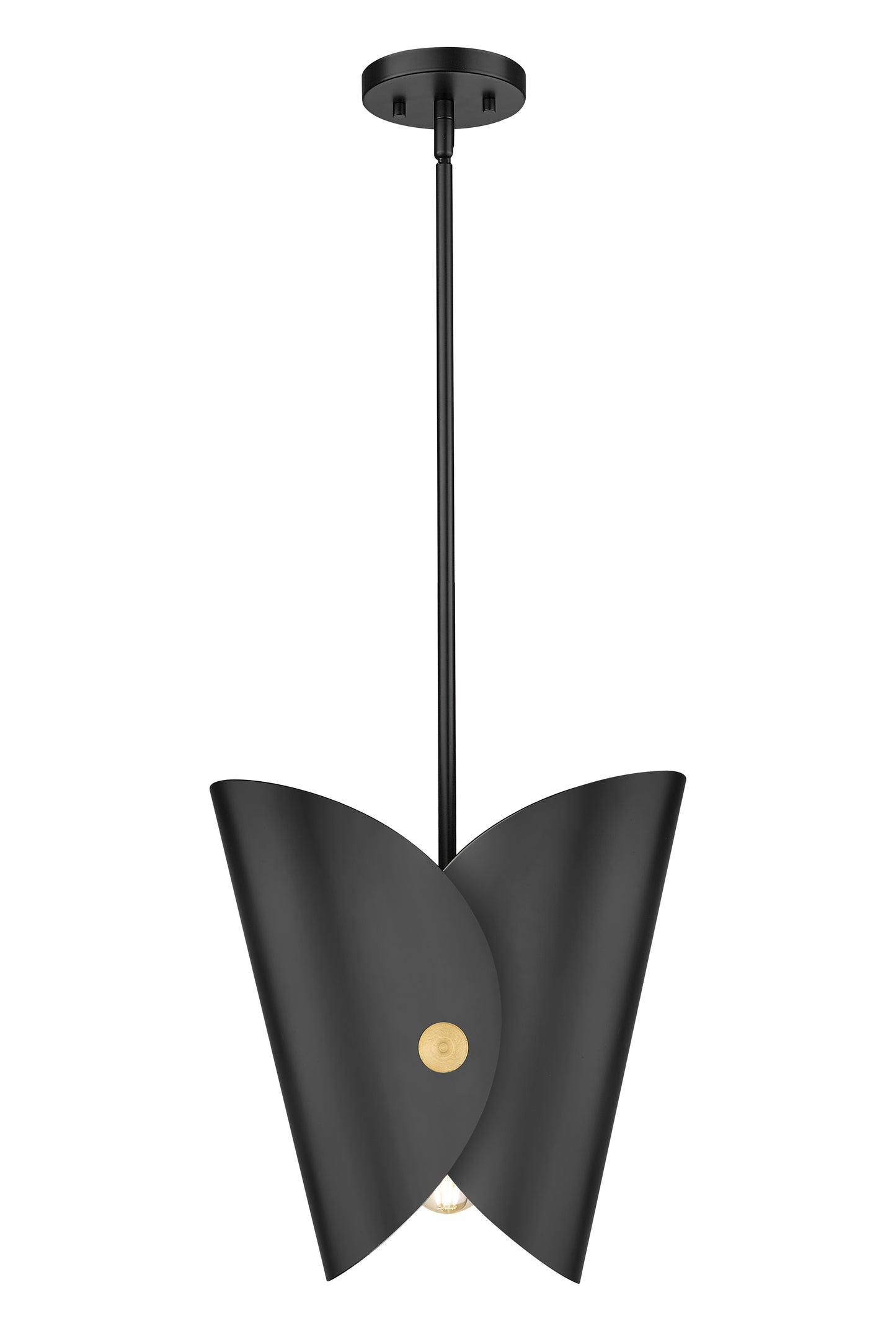 1951P11-MB - Salone 1 Light 10" Pendant - Matte Black